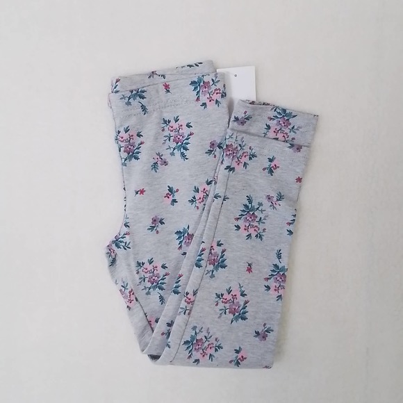 OshKosh Cotton Blend Leggings Size 6 in Gray w/ Floral Print - Picture 5 of 10